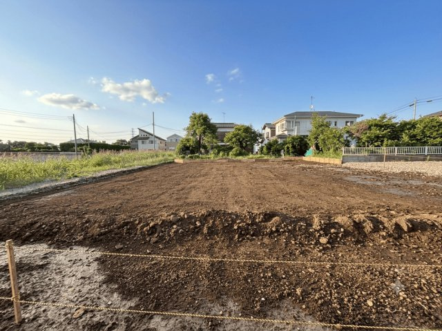 野田市山崎　建築条件なし売地の外観