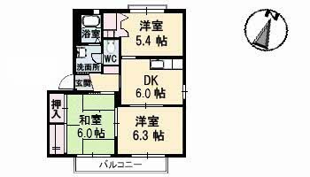 【間取り】 | シャーメゾン大福 A棟