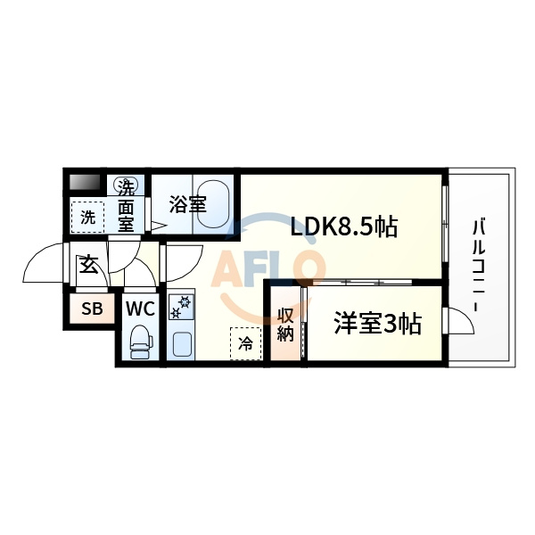アドバンス江坂東デパールの間取り|アドバンス江坂東デパール　間取り