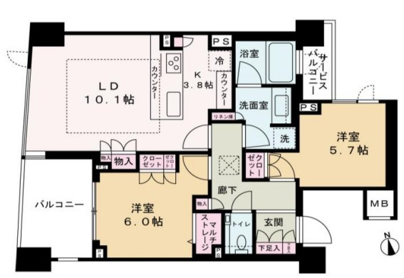 ブランズ二子玉川テラスの間取り
