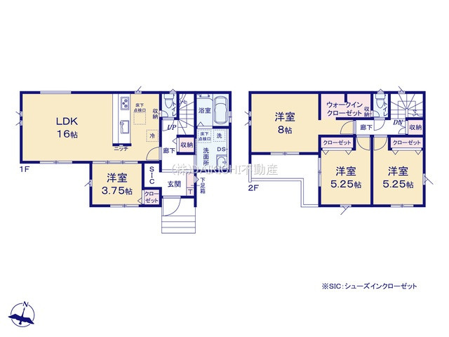 【間取り】 | 桶川市上日出谷南6期　新築戸建　全1棟　1号棟