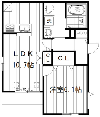 グランシャルムの間取り