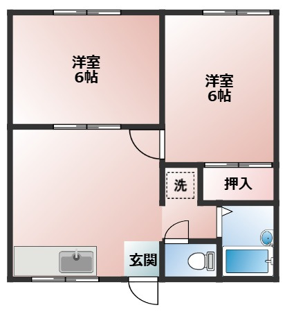 上恋路ハイツの間取り
