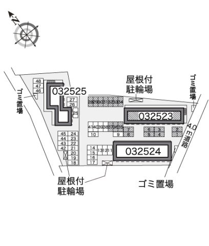 レオパレスコテナン阿見Ａの区画図