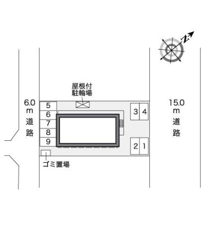 レオパレス霞南の駐車場