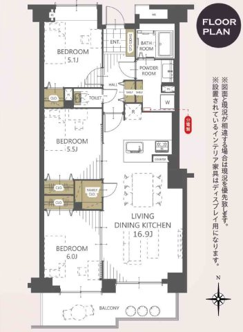 ダイヤモンドスクエア前橋の間取り|3LDK　74.28㎡
