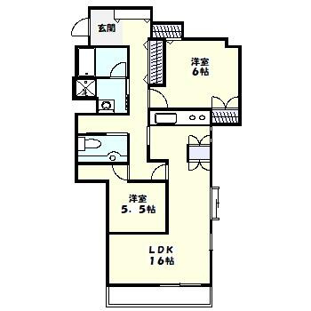 ソレイユ廣川の間取り
