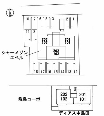 【区画図】 | ディアス中島田