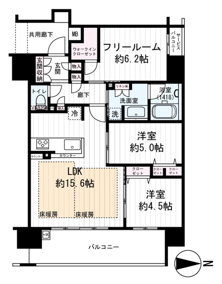 【間取り】 | プレサンスロジェ上町台