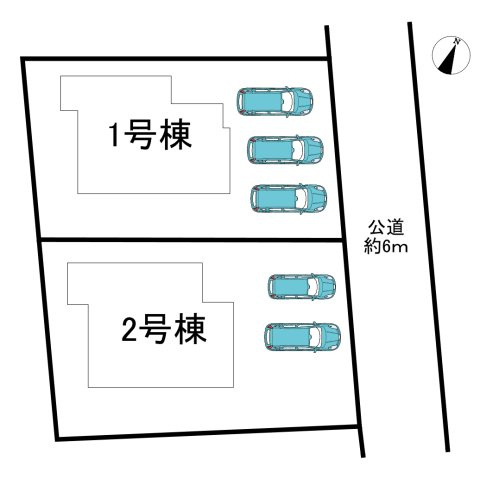知多市新知東町2丁目　全2棟　2号棟の区画図|全2区画分譲地♪