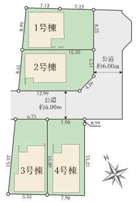 【区画図】 | 大津市雄琴6丁目12　新築戸建