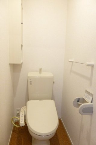 セント．クララアパートメントＢのトイレ|落ち着いた色調のトイレです