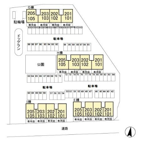 グランマーレ　Eの区画図