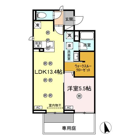 ディアライズ河内の間取り