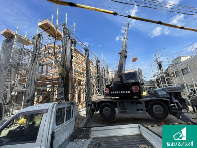 京都市西京区嵐山宮ノ北町　第2期　新築一戸建ての外観|周辺は落ち着いた街並みの住宅地！子育てがしやすい住環境です！まだ未完成ですが、現地でしかわからない事もございます。是非一度ご覧ください。
