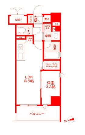 藤沢市鵠沼石上１丁目の賃貸マンションの間取り|使いやすい間取りです♪