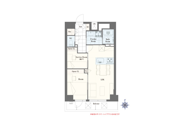 【間取り】 | Lavilio 錦糸町　Bellgrande