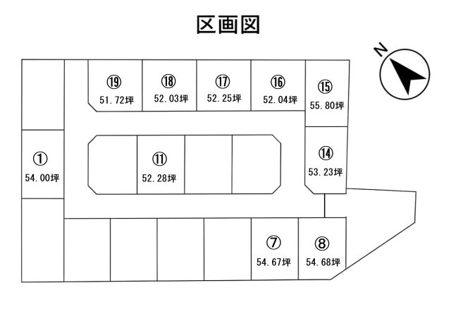 宇土市岩古曽町の売地の区画図