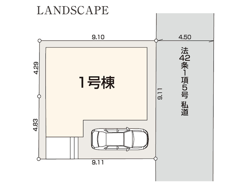 所沢市松郷 全1棟 新築分譲住宅の区画図