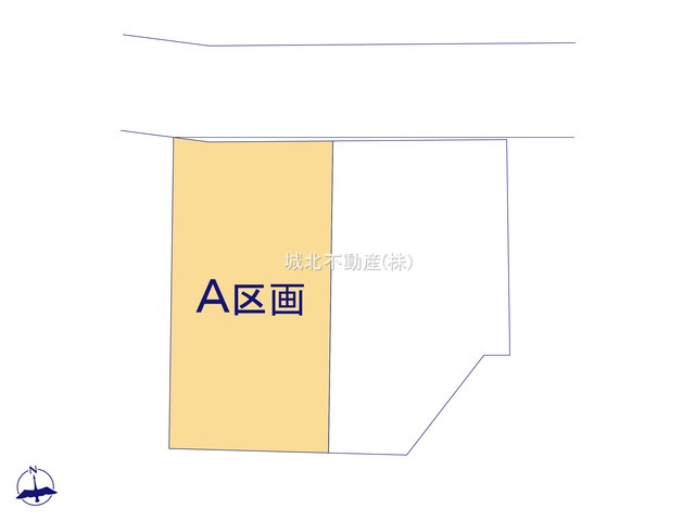練馬区西大泉1丁目 全2区画 A区画の区画図|前面道路約4.0ｍ道路に面する全2区画