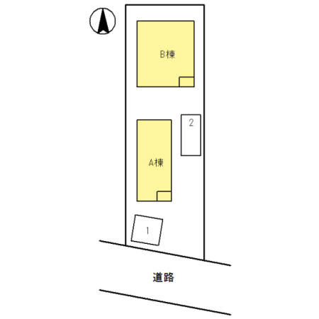 竹原一戸建　A棟の区画図