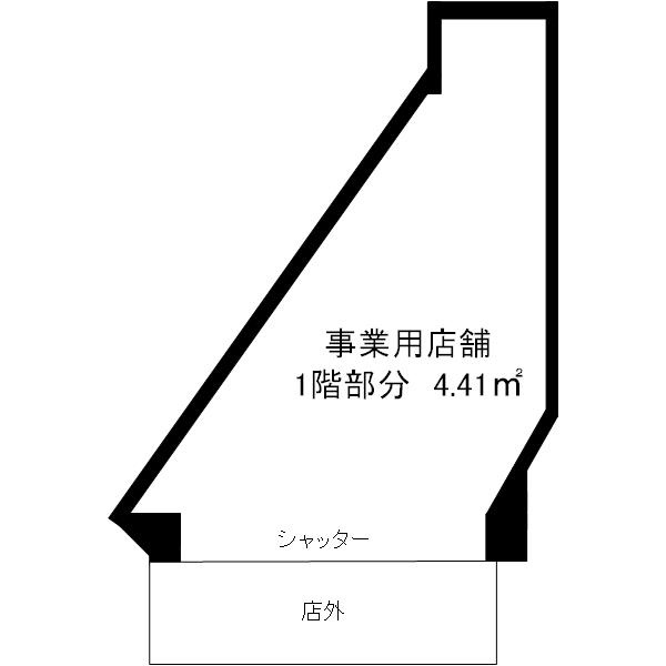 元町駅前店舗　1階の間取り