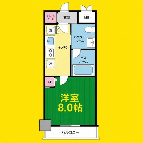 レジディア高岳　名古屋市賃貸 仲介手数料無料の間取り