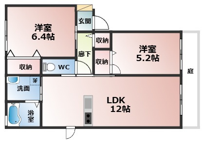 Strawberry  fields叶夢 弐番館の間取り