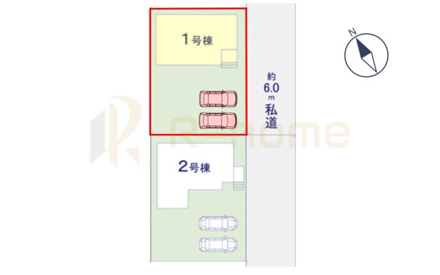 取手市戸頭17期　新築戸建て　1号棟の区画図|大きなお買い物だからこそ、メリット・デメリットを伝えさせて頂きます。
R-homeにお任せください♪