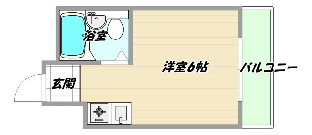 大阪市東淀川区柴島２丁目の賃貸マンションの間取り