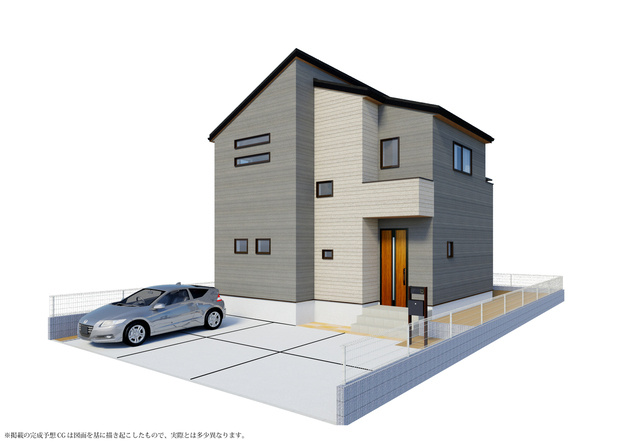 【外観パース】 | 坂戸市鶴舞第二　リーブルガーデン　新築戸建　全1棟　1号棟