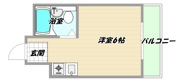 大阪市東淀川区柴島２丁目の賃貸マンションの間取り