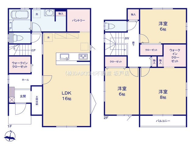 【間取り】 | 坂戸市片柳　新築戸建　全3棟　2号棟