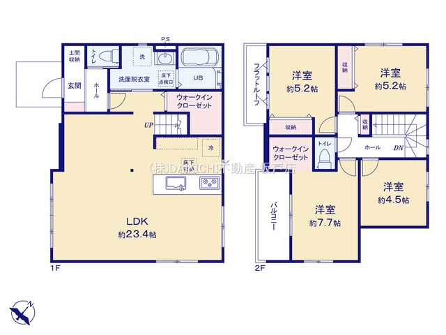 【間取り】 | 鶴ヶ島市上新田1期　GRACE・TERRACE　新築戸建　全3棟　3号棟