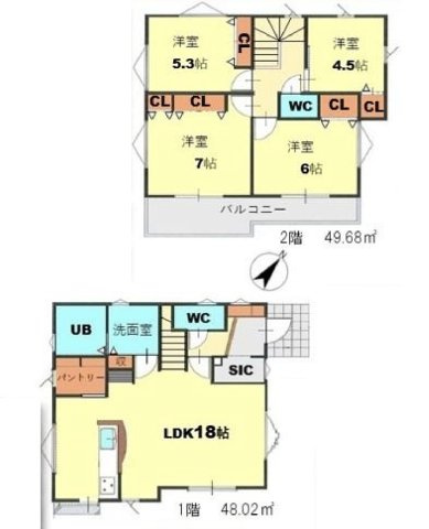 【間取り】 | 鶴ヶ島市上広谷　新築戸建　全1棟　1号棟