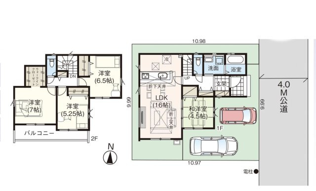 【間取り】 | 川越市霞ヶ関北14期　グラファーレ　新築戸建　全1棟　1号棟