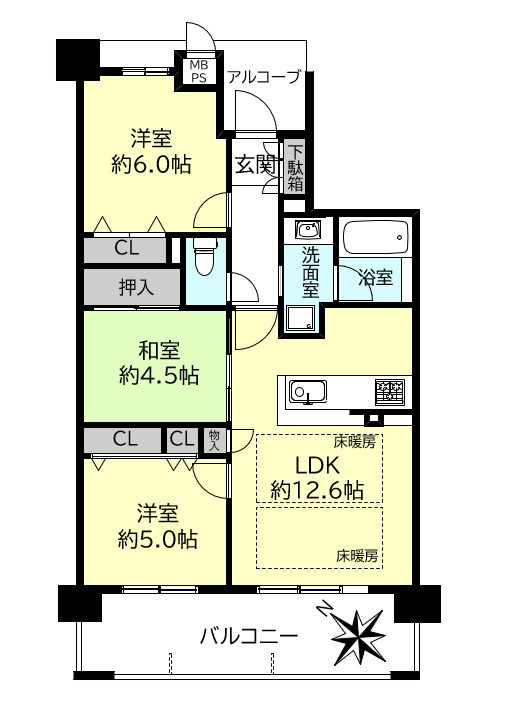 ワコーレ西明石彩風館の間取り