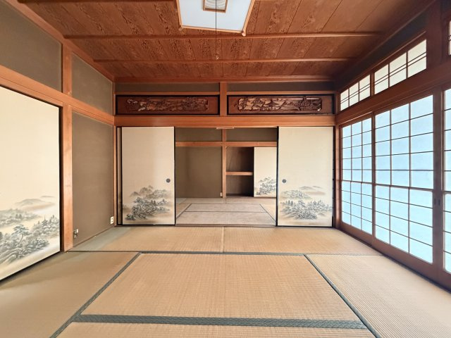 橿原市田中町の和室|欄間も綺麗な明るい続き和室6帖＋６帖