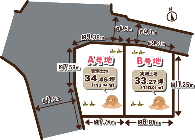 上賀茂池端町B号地の地図