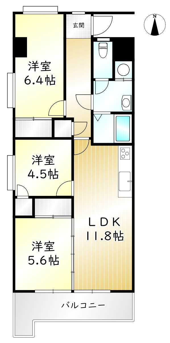 アーク南松本の間取り