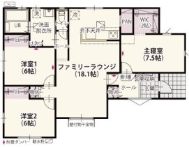 【間取り】 | ワイウッドコート古河市大堤第5期　 | 人気の平屋タイプ☆