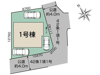 【区画図】 | 大津市坂本2丁目13-24　新築戸建
