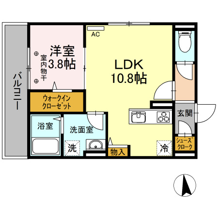 D-roomホワイトフォレスト【キャッシュバック対象】の間取り