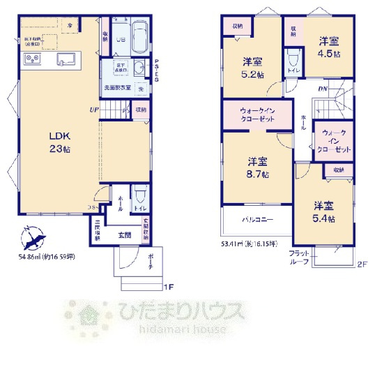 柏市西原17期　新築戸建　1号棟の間取り|4LDK+土間収納