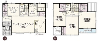 【間取り】 | ワイウッドコート古河市大堤第5期　 | 南向きで明るい間取りが特徴です☆