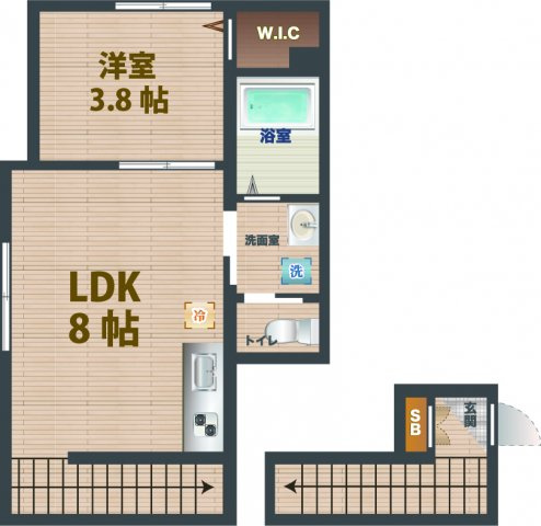 【間取り】 | ミハス新高円寺 | 1LDKのお部屋です。
