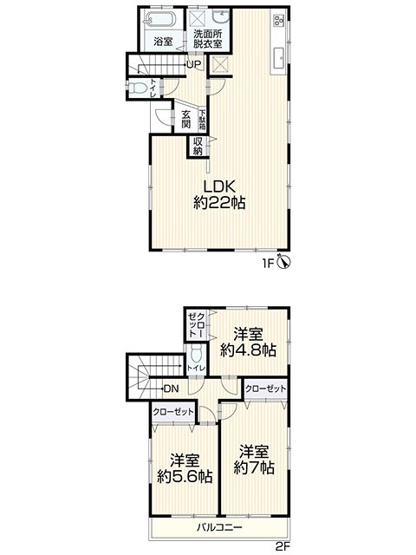 【間取り】 | アトムセレクト習志野市袖ケ浦6丁目中古戸建て
