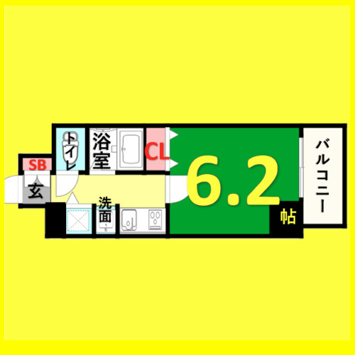 プレサンス泉シティアーク　名古屋市賃貸　仲介手数料無料の間取り