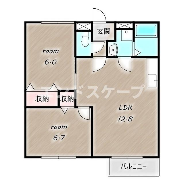ツインヒルズ　Ｃの間取り|高崎、前橋のお部屋探しはエンドスケープまで！お客様の理想お聞かせ下さい♪