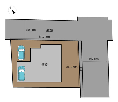 【区画図】 | 弘前市大字富士見町・中古住宅